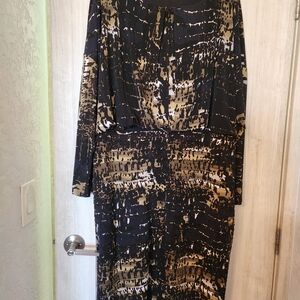 Elegant Black and Brown Women's Dress